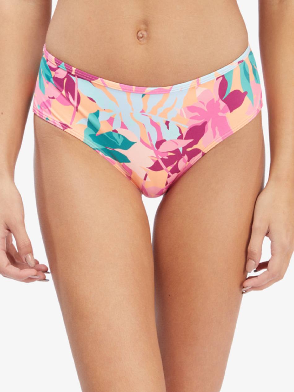 Roxy Active Hipster Women\'s Bikini Bottoms pink flower | SG_LW9149