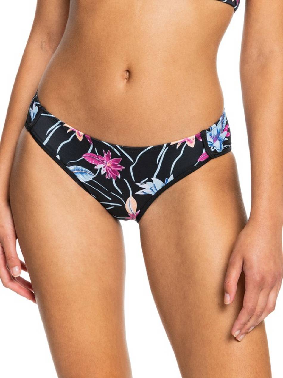 Roxy Active Mid-Rise Women\'s Bikini Bottoms Dark Grey | SG_LW6450