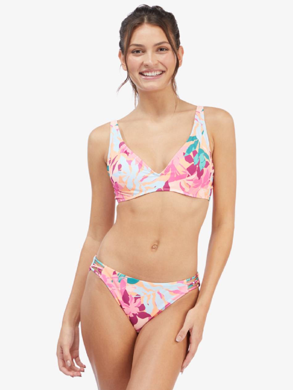 Roxy Active Underwired Women\'s Bikini Tops multicolor flower | SG_LW9915