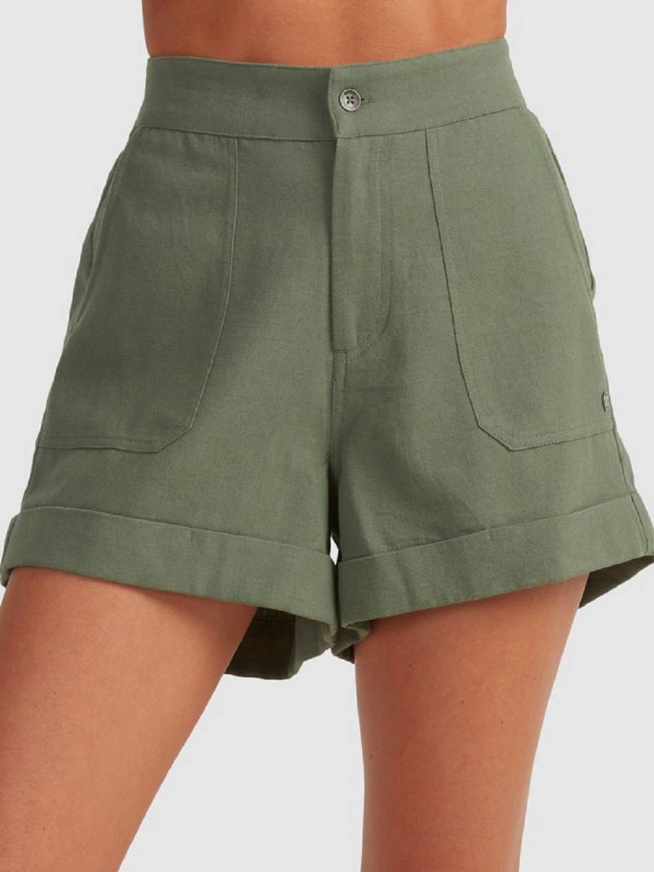 Roxy Alta Women\'s Shorts green | SG_LW7246