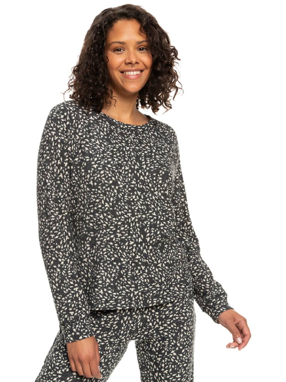 Roxy Anchors Away Printed Rib Women\'s Loungewear black white | SG_LW8549