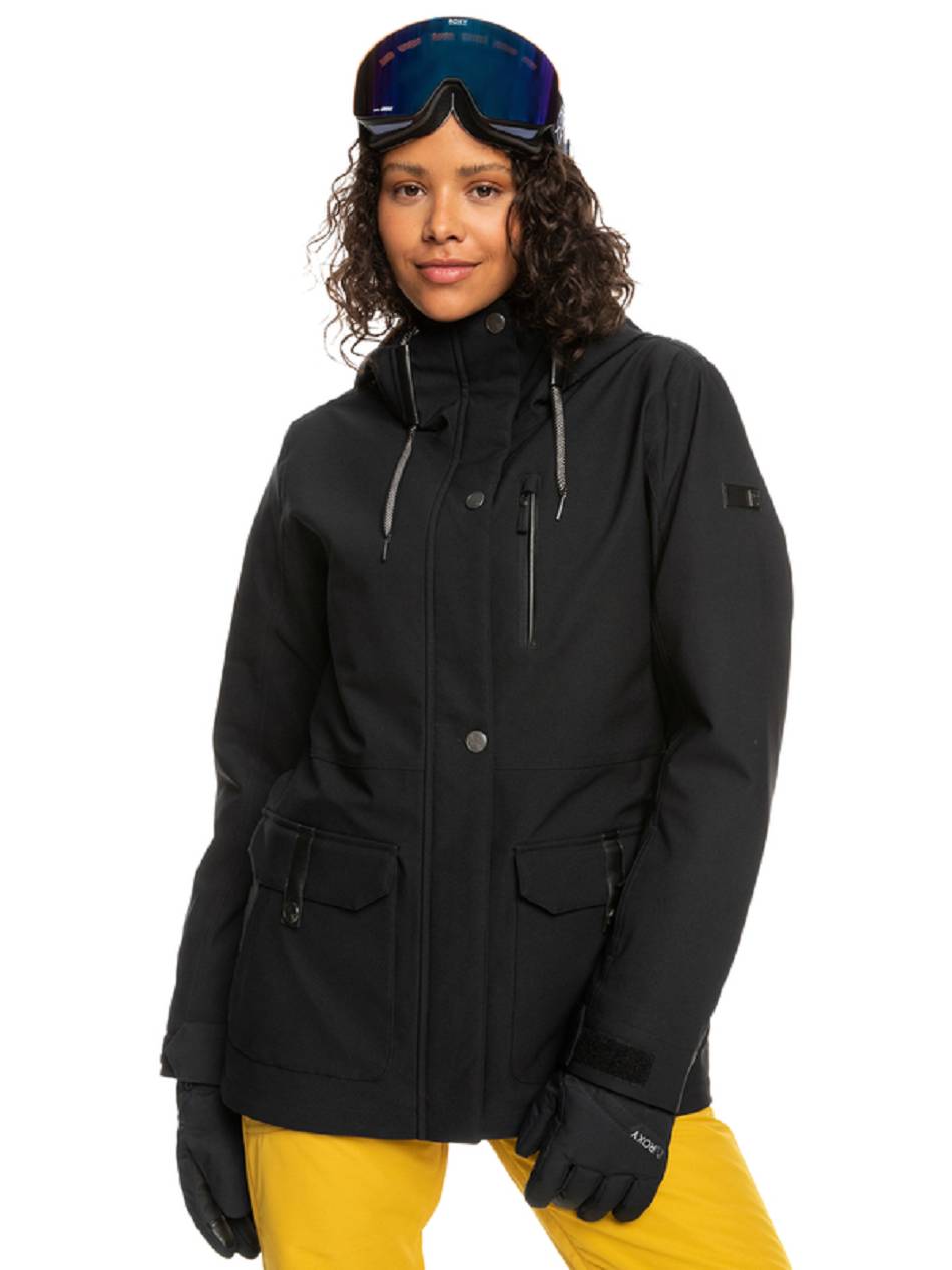 Roxy Andie Insulated Women\'s Snow Jackets Black | SG_LW8419