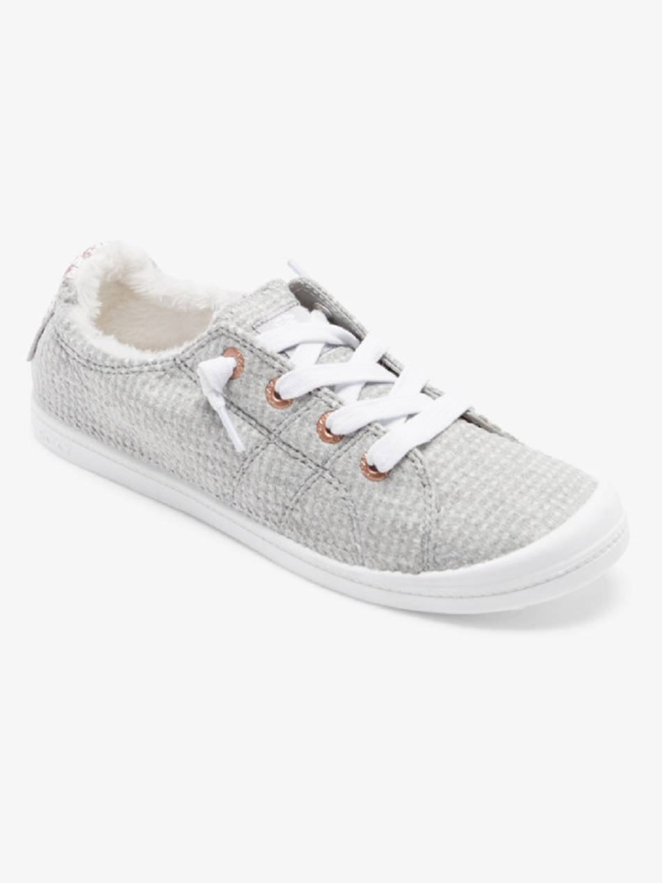 Roxy Bayshore Faux Fur-Lined Women\'s Sneakers grey | SG_LW6941