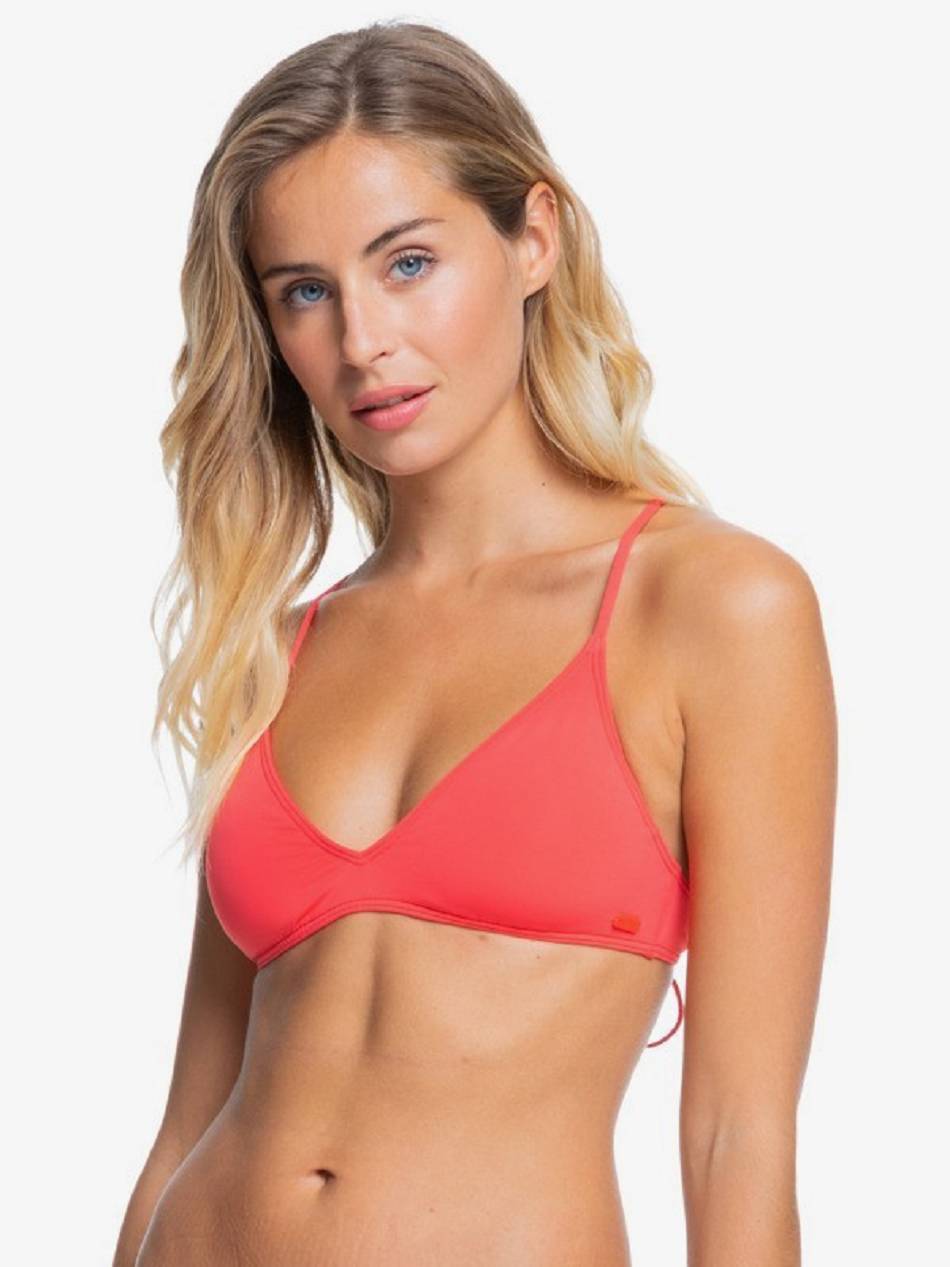 Roxy Beach Classics Athletic Women\'s Bikini Tops Red | SG_LW5200