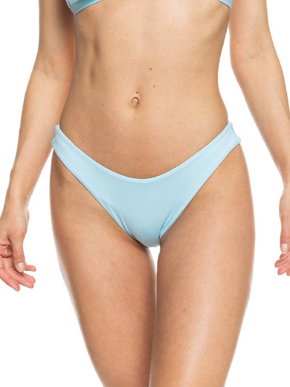 Roxy Beach Classics High-Leg Solid Women\'s Bikini Bottoms Blue | SG_LW6122