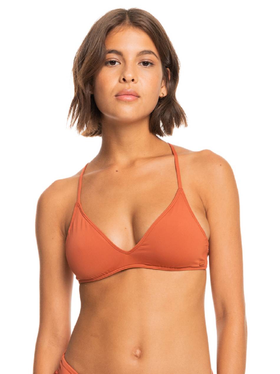 Roxy Beach Classics Solid Triangle Women\'s Bikini Tops orange | SG_LW8150