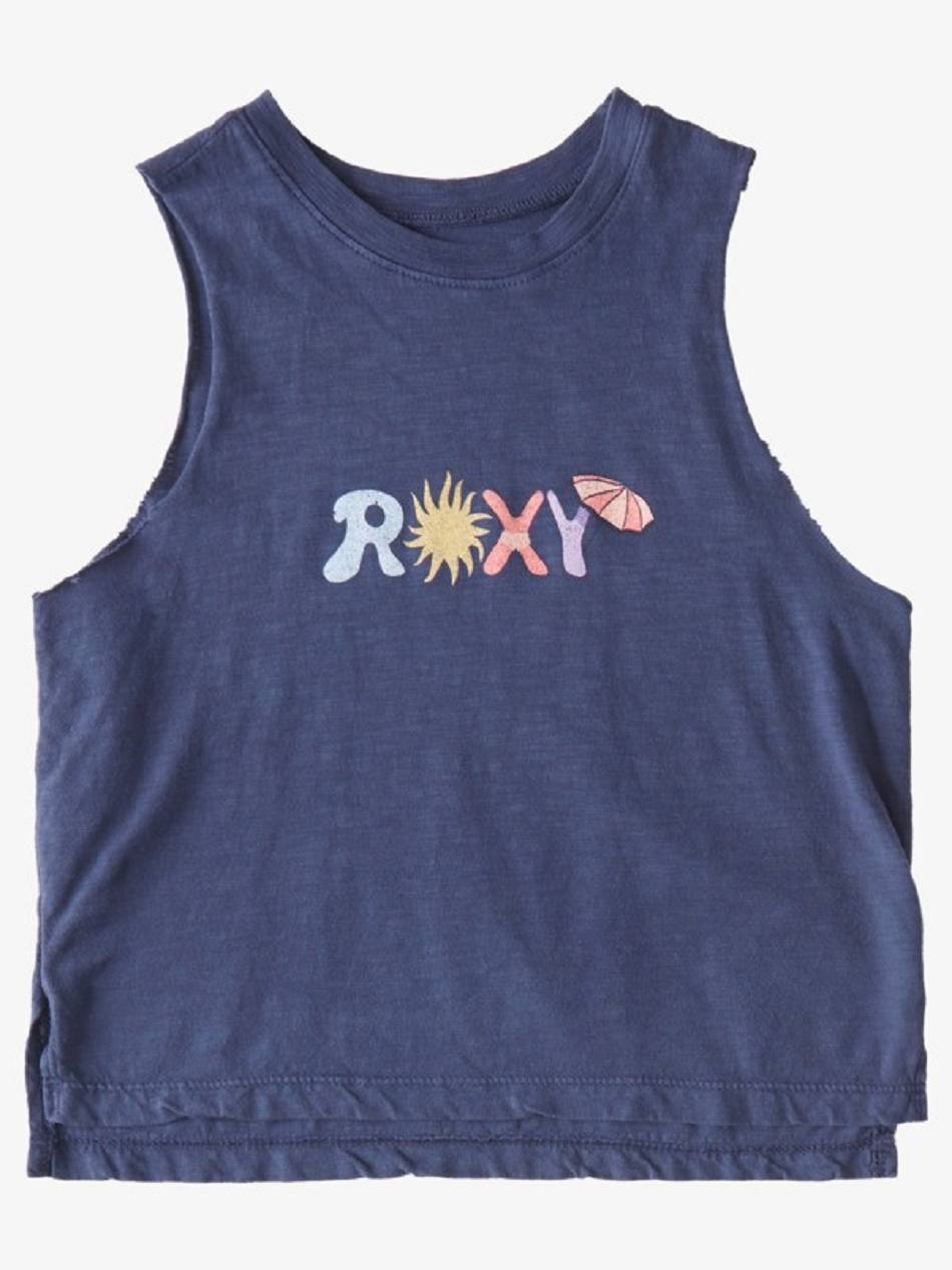 Roxy Beach Muscle Kids\' Tops Blue | SG_LW2323