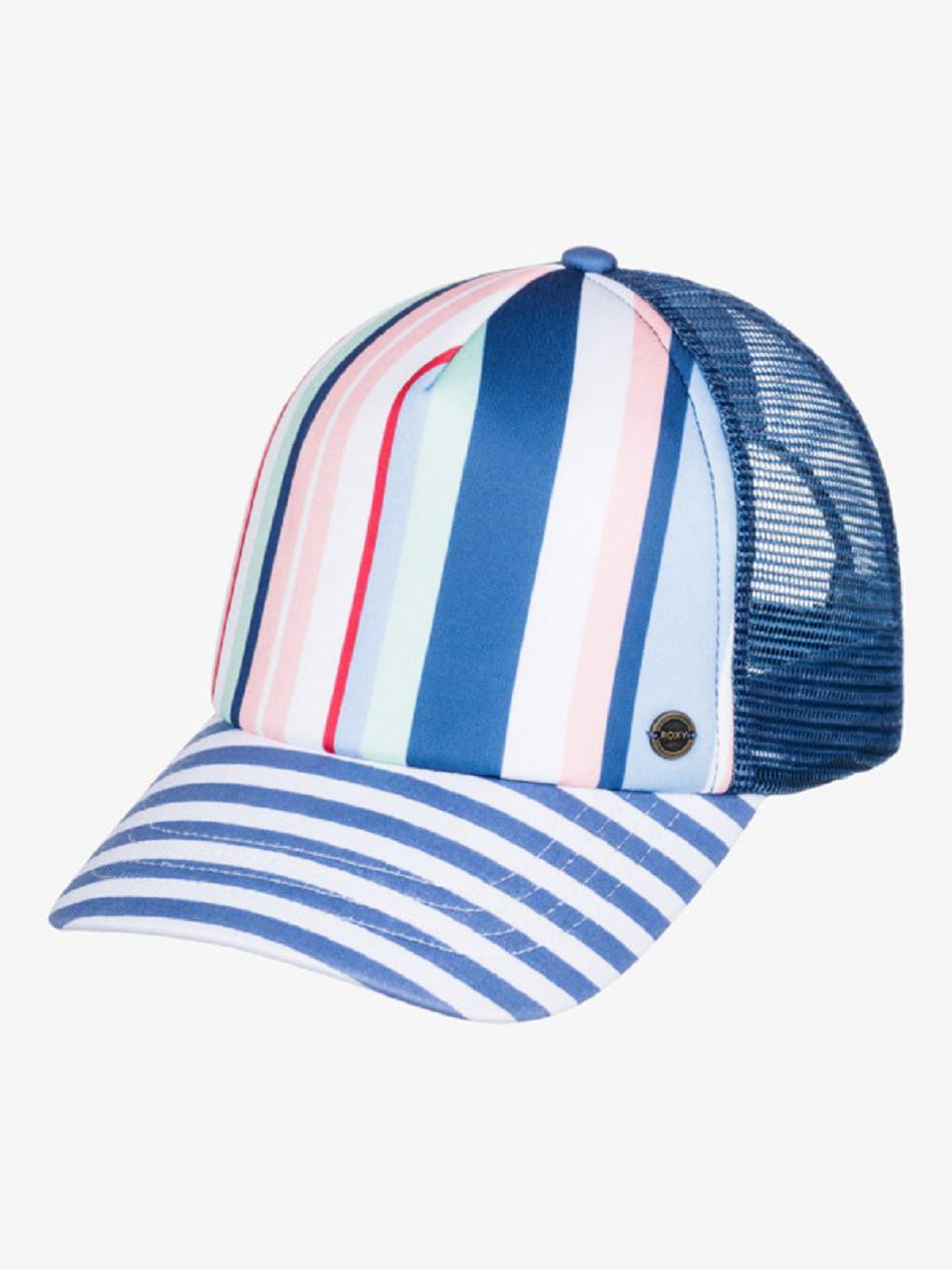 Roxy Beautiful Morning Women\'s Hats Blue Stripes | SG_LW9241