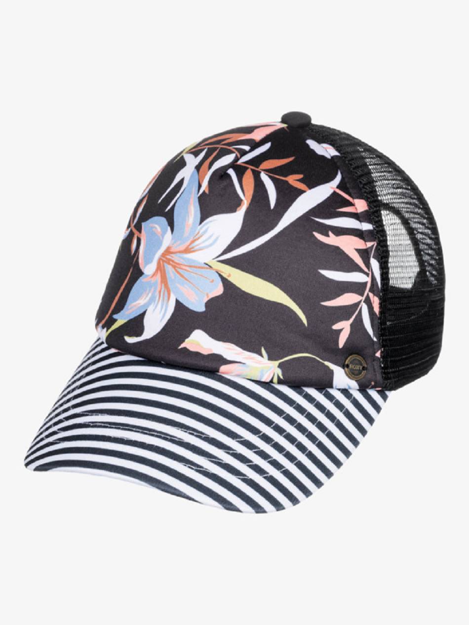 Roxy Beautiful Morning Women\'s Hats Dark Grey flower | SG_LW4405