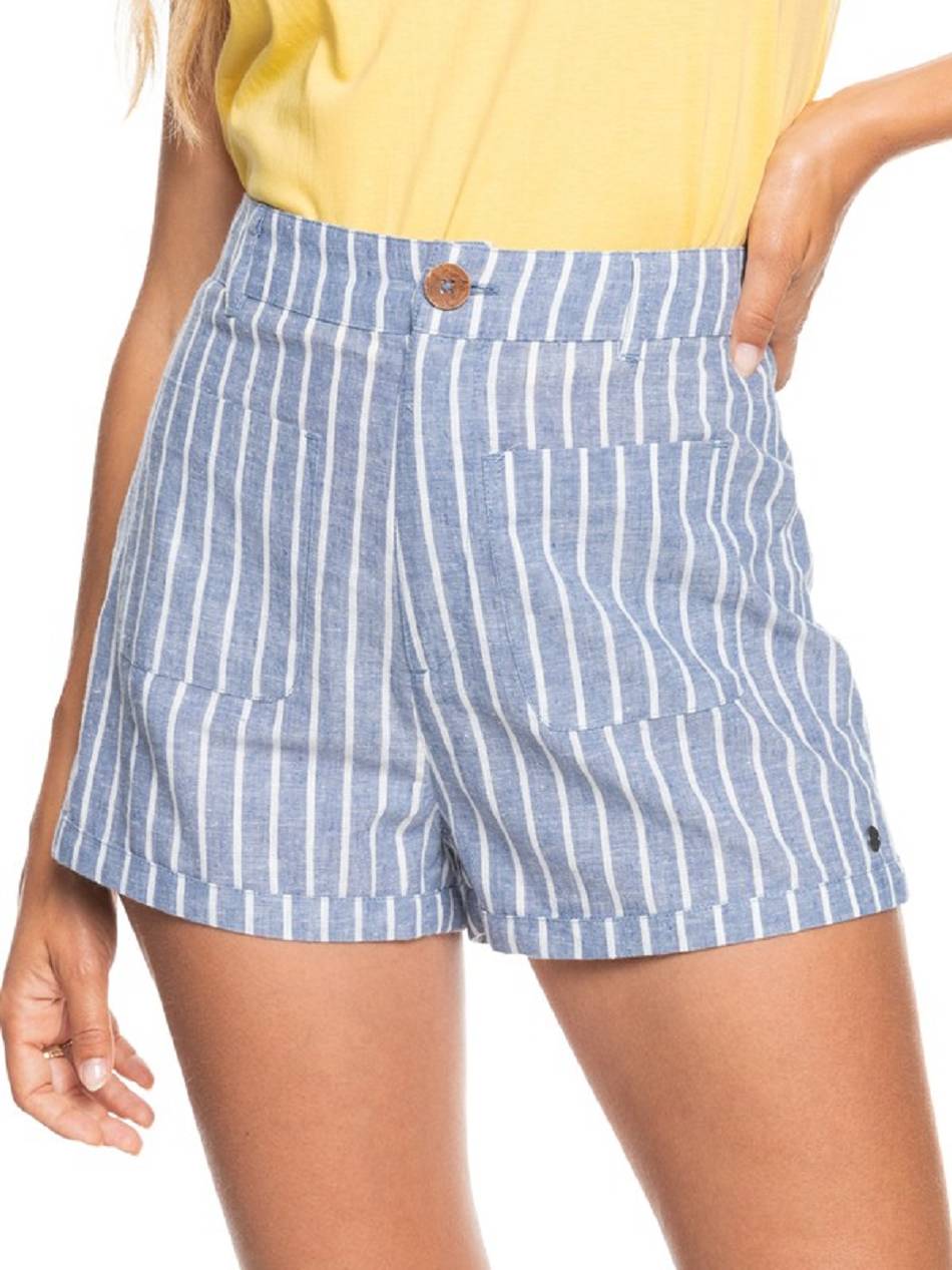 Roxy Better Chance Straight Fit Women\'s Shorts Blue Stripes | SG_LW1788