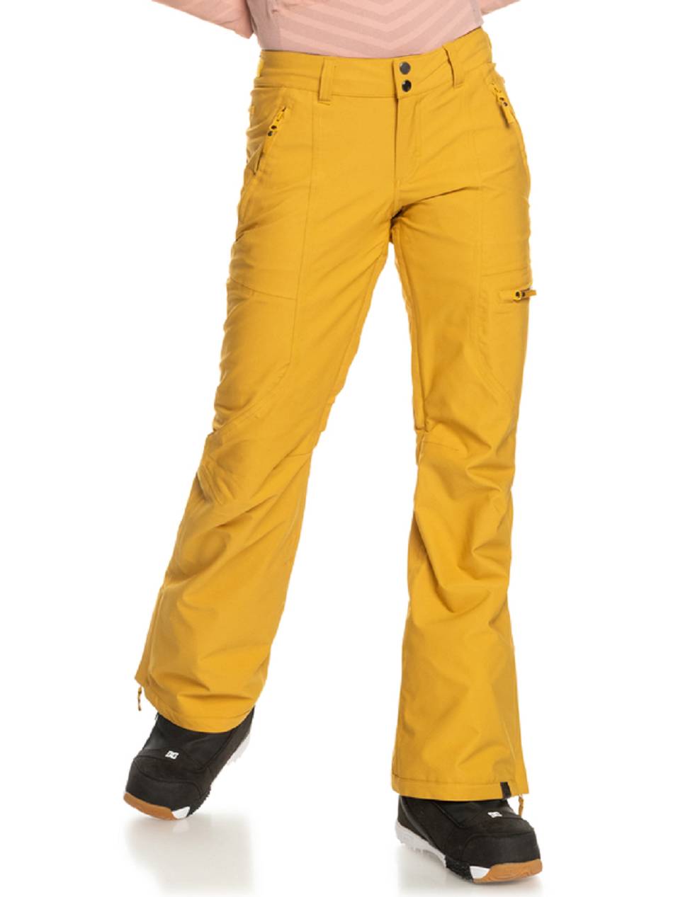 Roxy Cabin Slim Fit Women\'s Snow Pants yellow | SG_LW4806