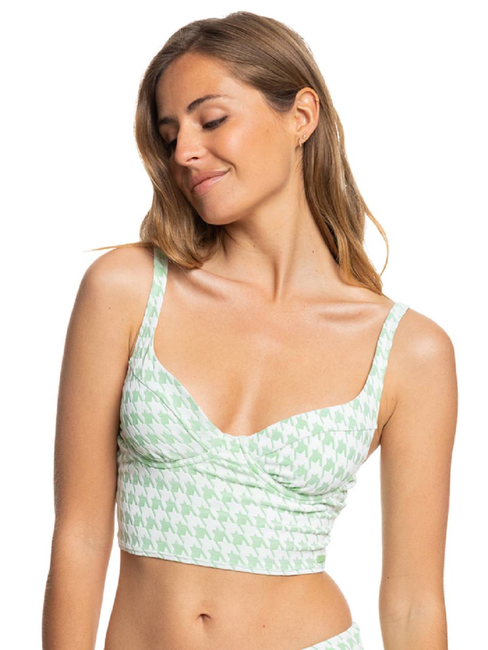 Roxy Check It Tank Underwire Women\'s Bikinis green | SG_LW2046