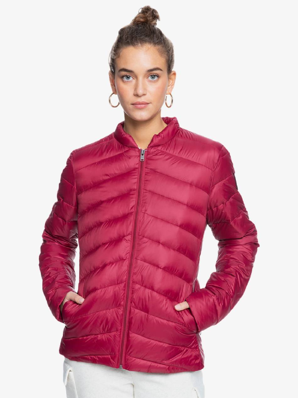 Roxy Coast Road Puffy Women\'s Jackets Red | SG_LW5721