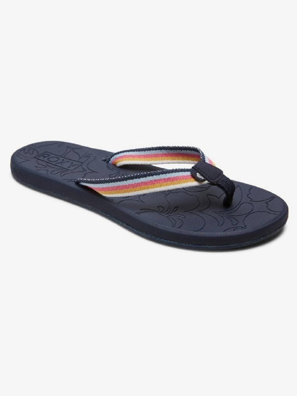 Roxy Colbee Women\'s Flip Flops Blue Indigo | SG_LW8917