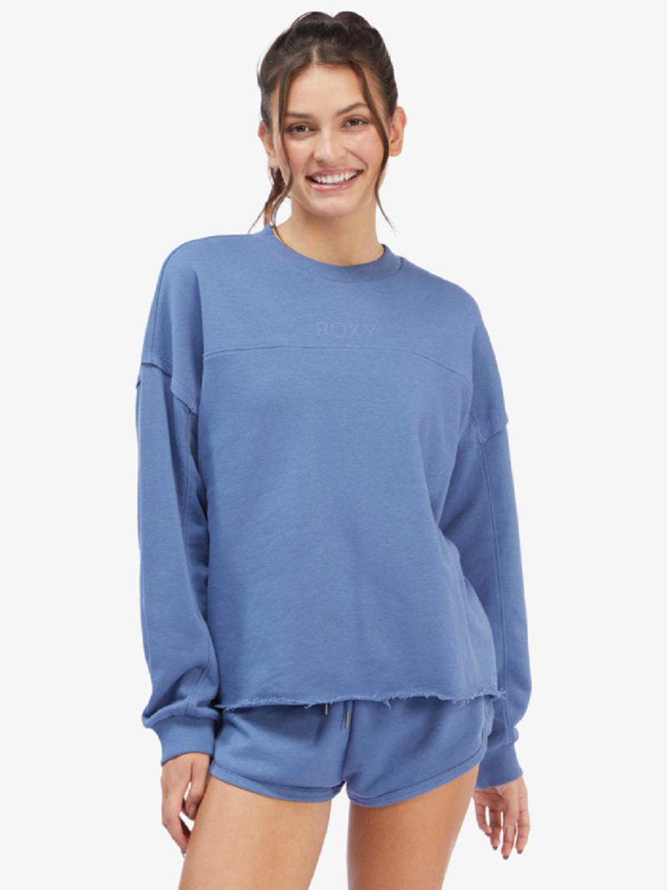 Roxy Come Around Crewneck Women\'s Fleece Blue | SG_LW3516