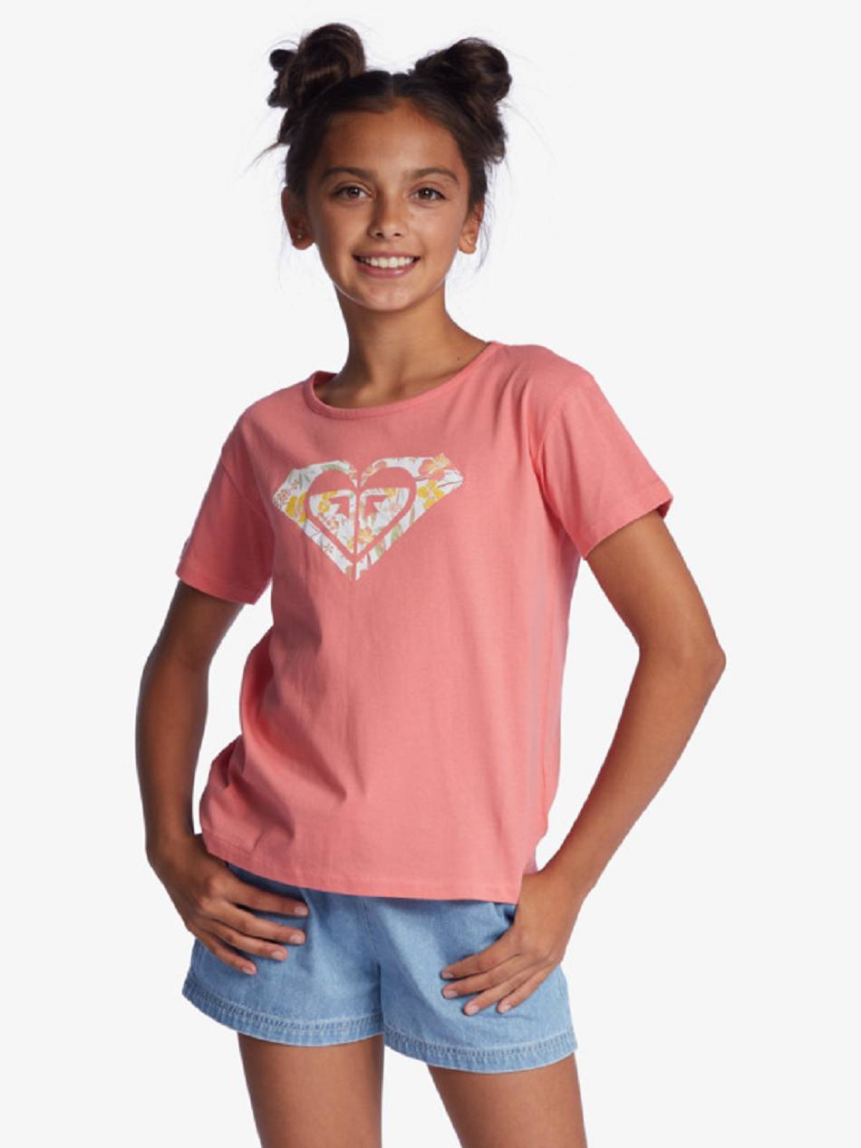 Roxy Day And Night Kids\' T-Shirt Rose | SG_LW9434