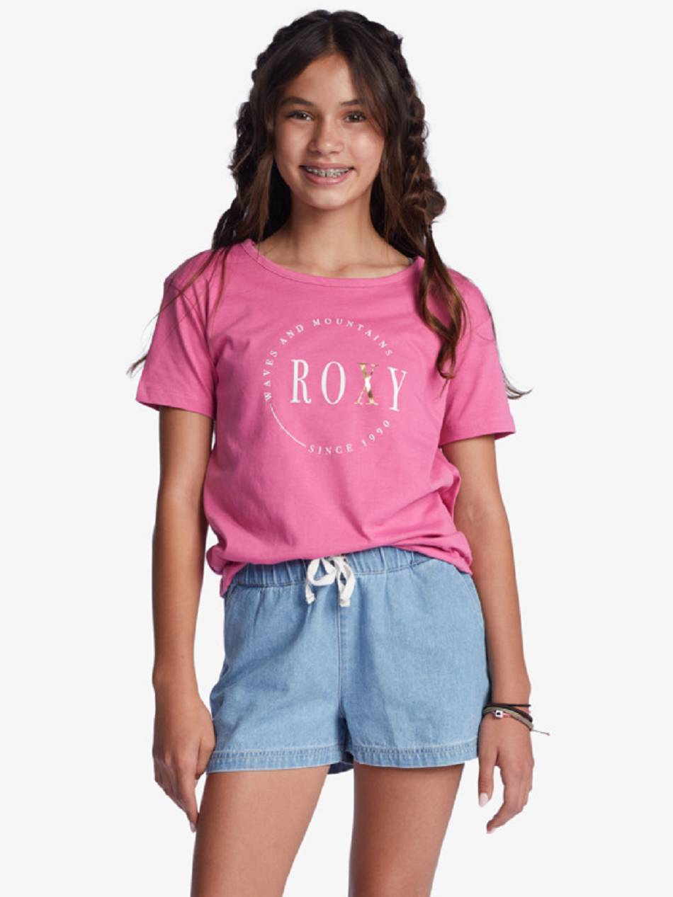 Roxy Day And Night Kids\' T-Shirt pink | SG_LW5790