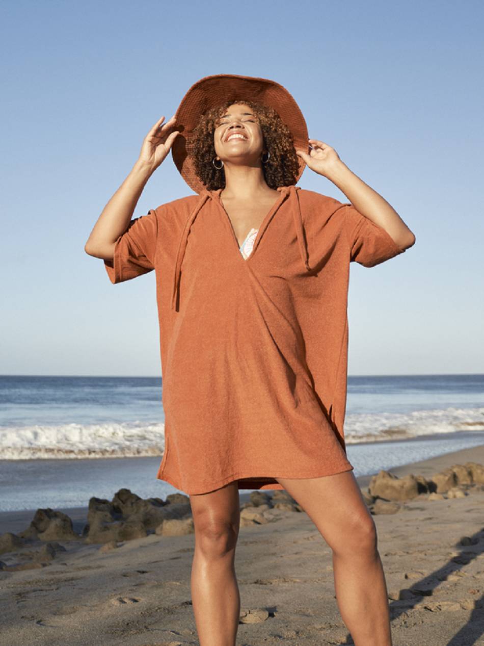 Roxy Easy Love Beach Poncho Women\'s Essentials orange | SG_LW5573