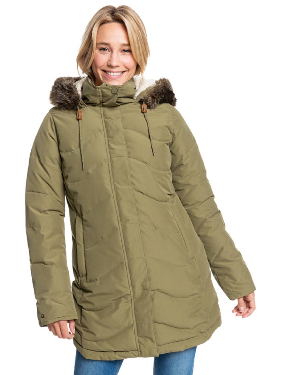 Roxy Ellie Waterproof Women\'s Jackets Olive | SG_LW6045