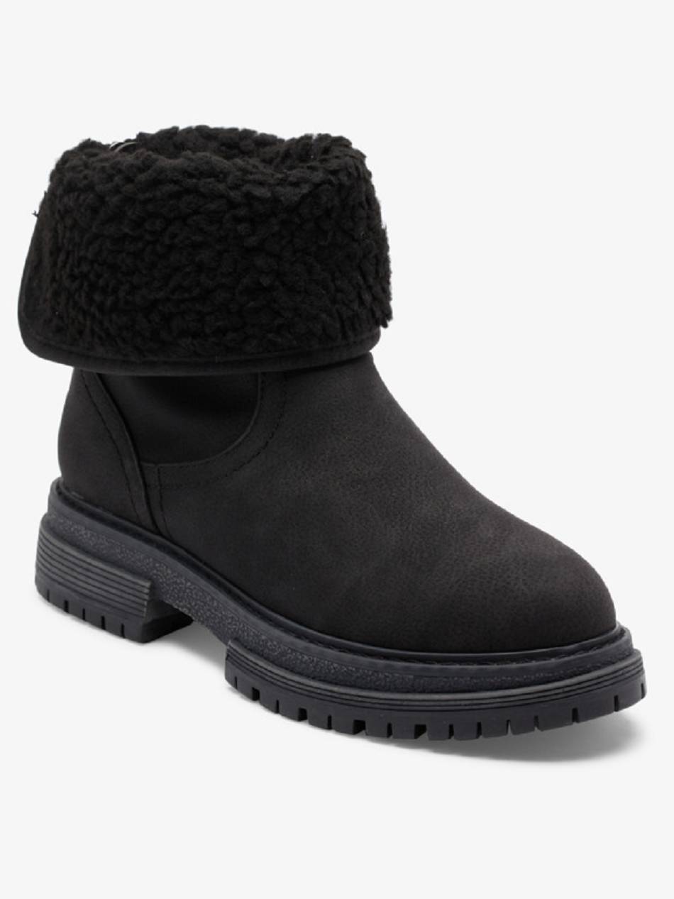 Roxy Fall Slip-On Women\'s Boots Black | SG_LW9660