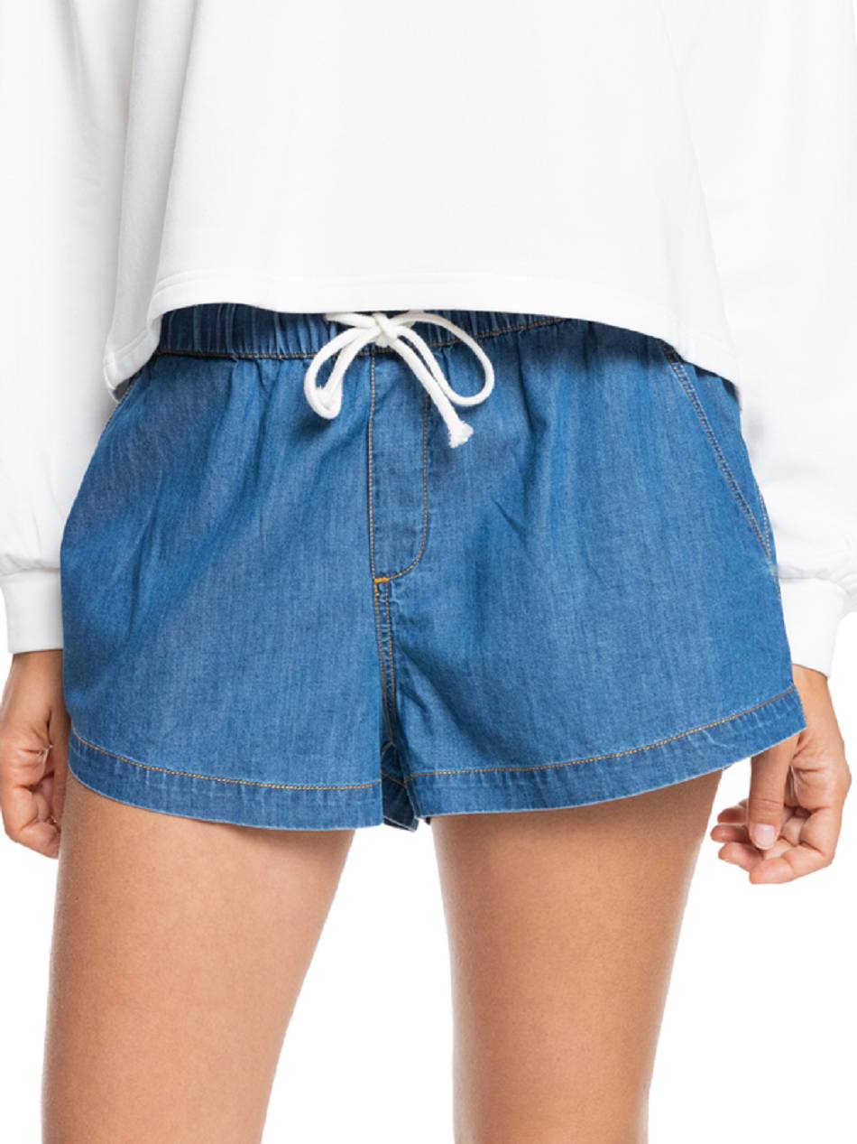 Roxy Go To The Beach Denim Women\'s Shorts Blue | SG_LW2497