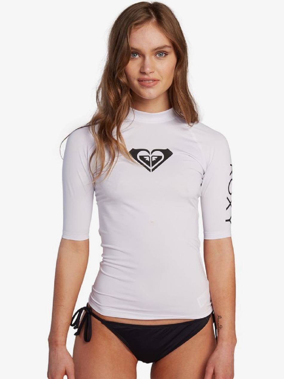 Roxy Hawaii Whole Hearted Women\'s Rashguards White | SG_LW3958