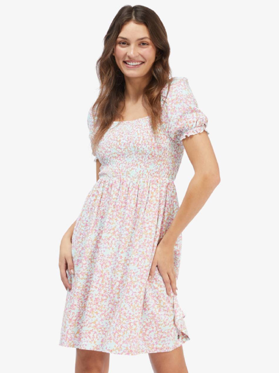 Roxy Hello Petal Mini Women\'s Dress pink flower | SG_LW3312