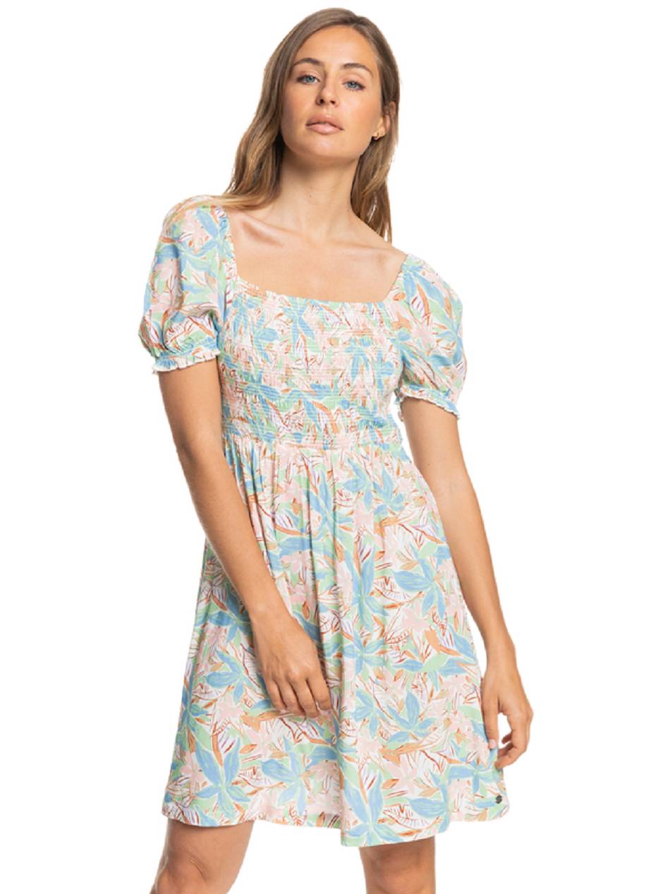 Roxy Hello Petal Woven Mini Women\'s Dress Blue White | SG_LW8398