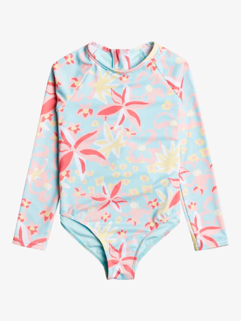 Roxy Holiday Flower Kids\' Swim Blue | SG_LW3971