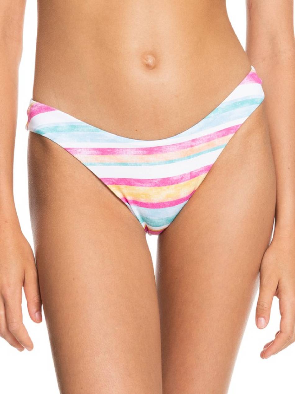 Roxy Island In The Sun High Leg Cheeky Women\'s Bikini Bottoms White Orange | SG_LW2477