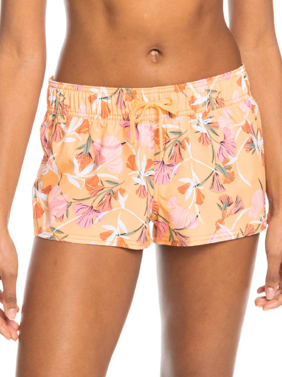 Roxy Island In The Sun Women\'s Boardshorts Yellow Flower | SG_LW1578