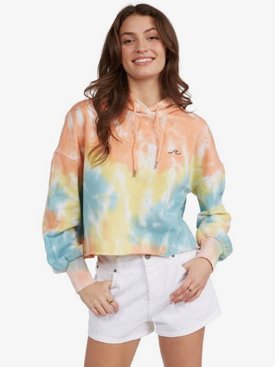 Roxy Island Tie-Dye Women\'s Hoodies Multicolor Wash | SG_LW4486