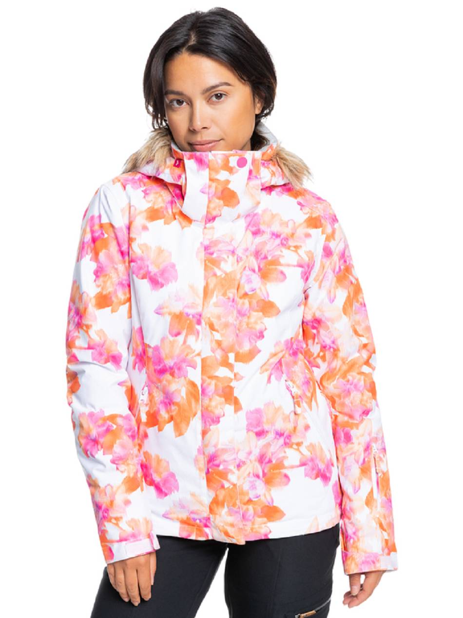 Roxy Jet Ski Insulated Women\'s Snow Jackets pink flower | SG_LW7120