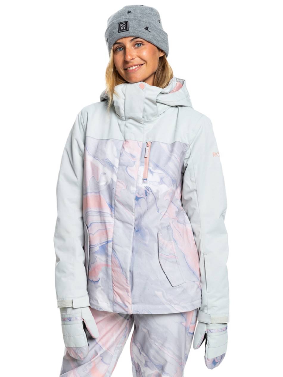 Roxy Jetty Block Insulated Women\'s Snow Jackets Grey Purple | SG_LW9160