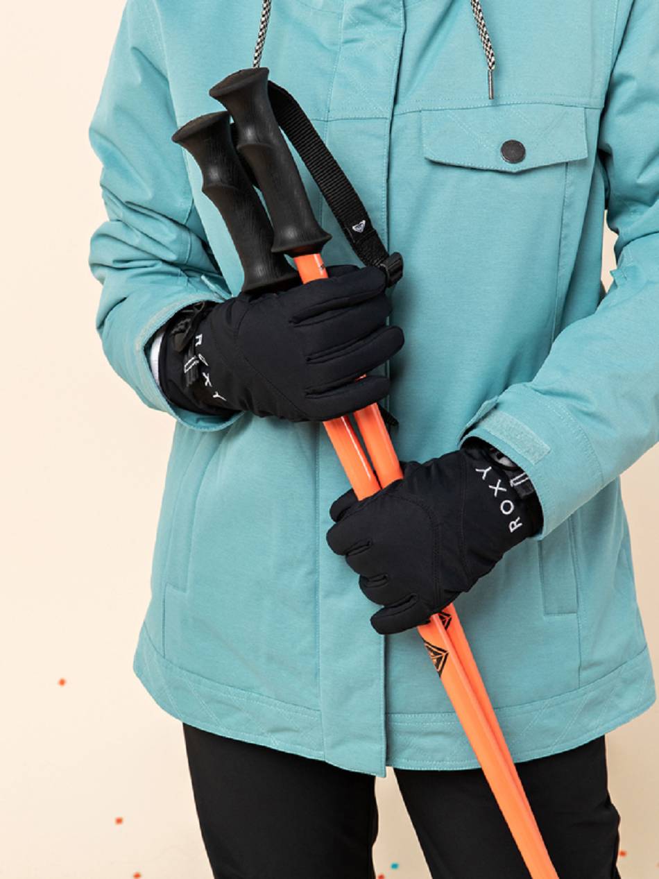 Roxy Jetty Insulated Women\'s Gloves Black | SG_LW7419