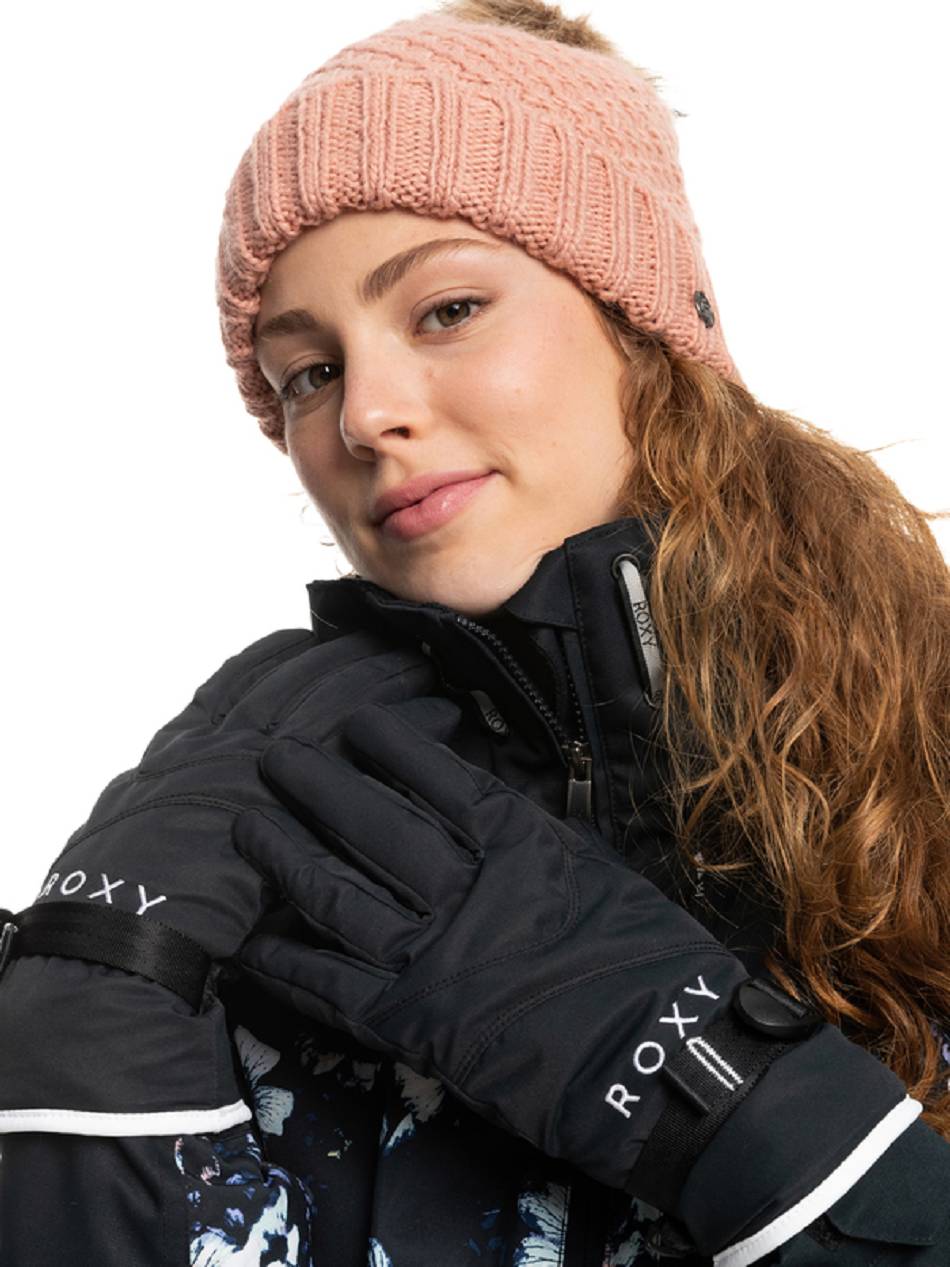 Roxy Jetty Solid Insulated Women\'s Gloves Black | SG_LW1739