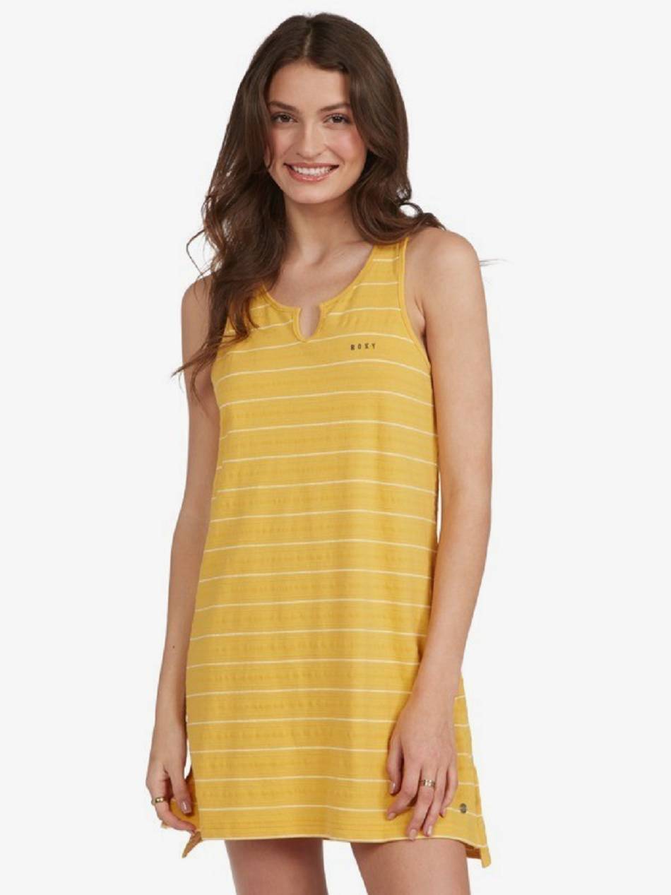 Roxy Life Tank Women\'s Dress yellow | SG_LW9866