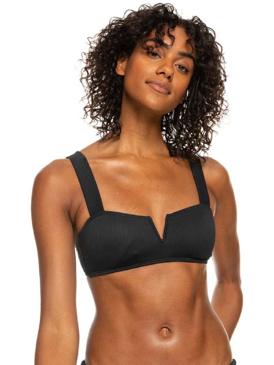 Roxy Love Bralette Women\'s Bikini Tops Dark Grey | SG_LW7812