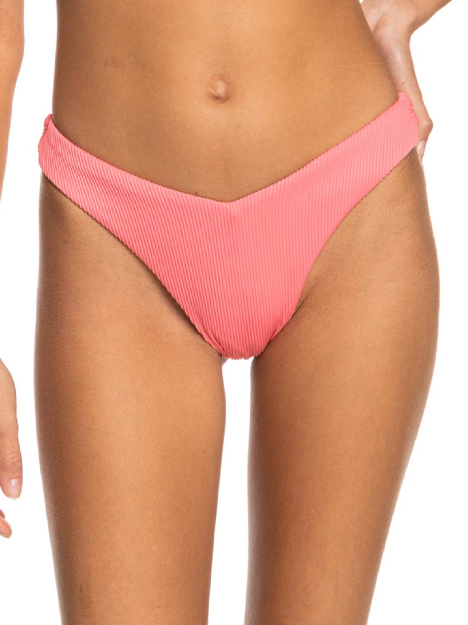 Roxy Love High-Leg Cheeky Ribbed Women\'s Bikini Bottoms Rose | SG_LW5511