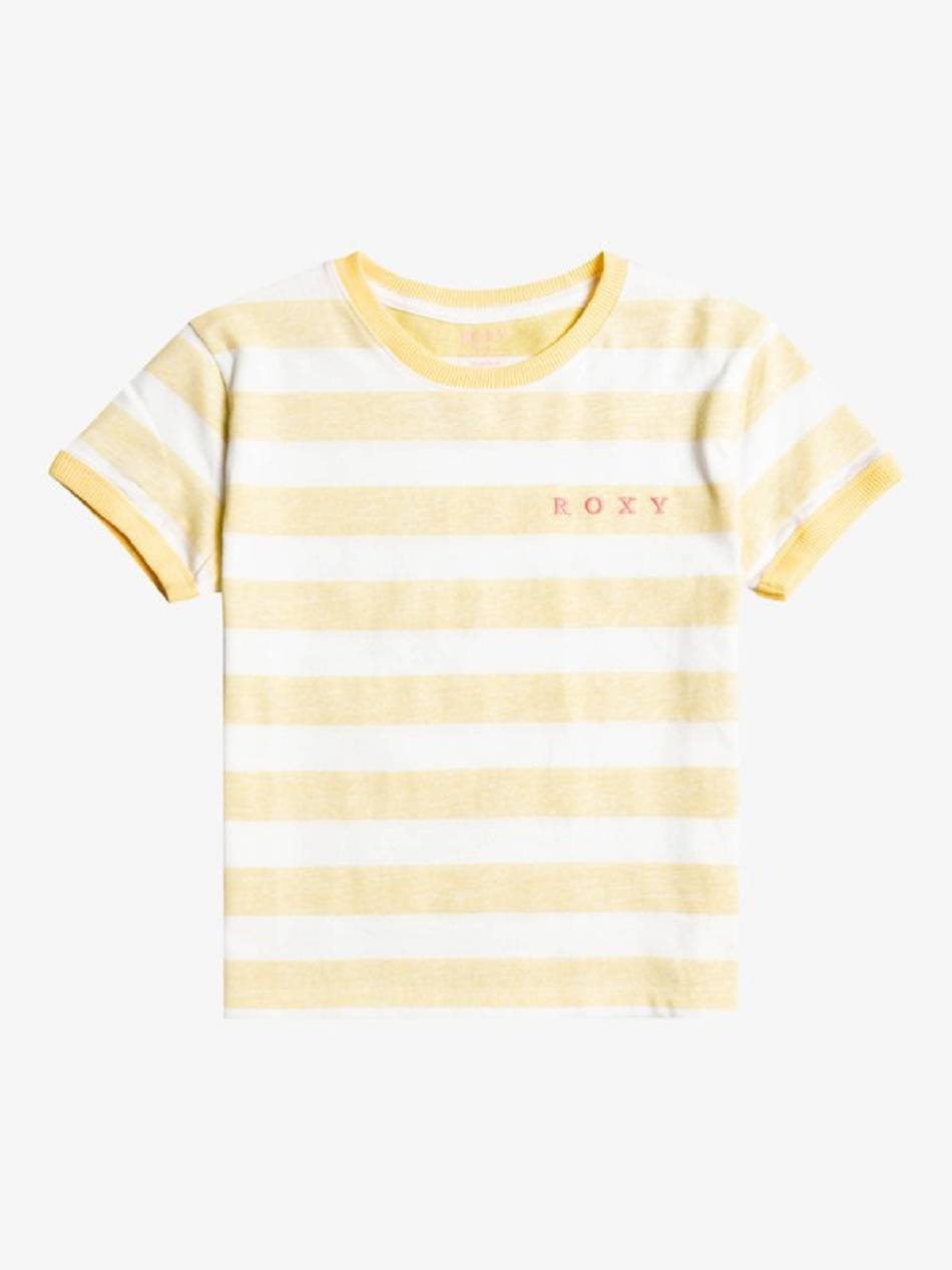 Roxy Love Is On The Way Ringer Kids\' T-Shirt yellow | SG_LW7810