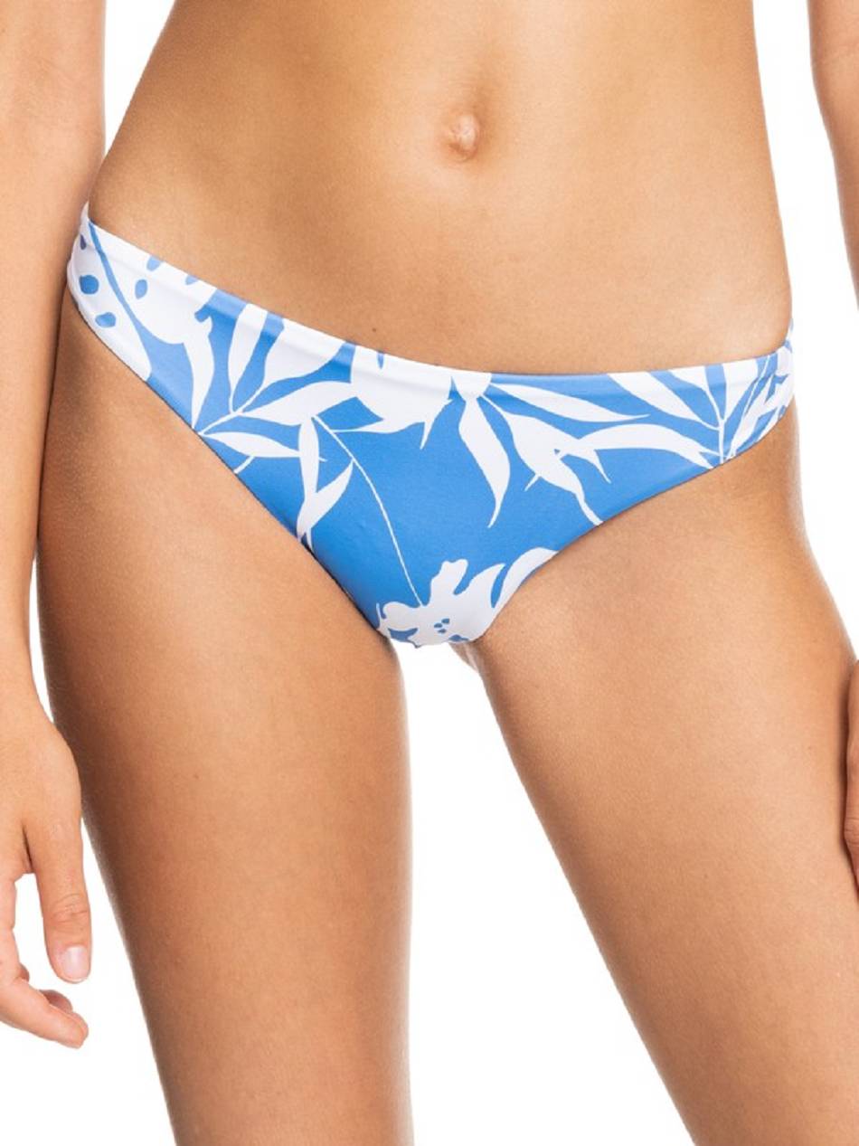 Roxy Love The Baja Cheeky Women\'s Bikini Bottoms Blue White | SG_LW6197