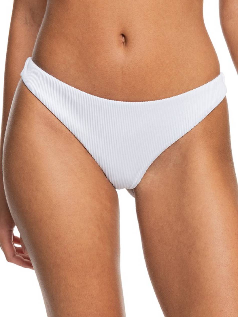 Roxy Love The Baja Cheeky Women\'s Bikinis White | SG_LW8542