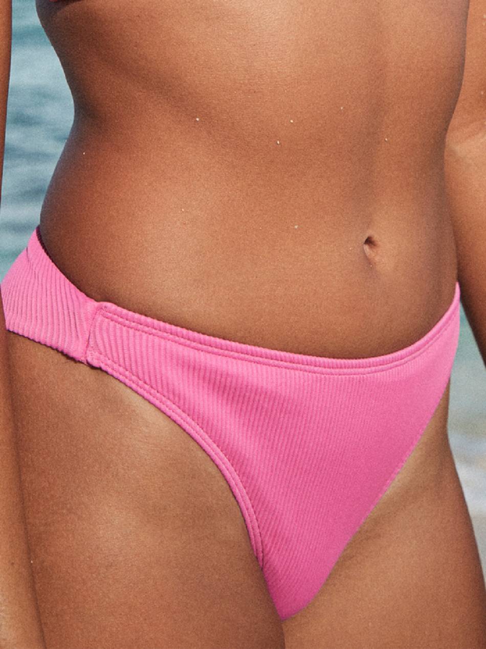 Roxy Love The Baja Cheeky Women\'s Bikini Bottoms pink | SG_LW9093