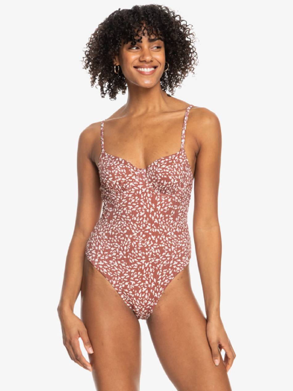 Roxy Love The Muse Printed Women\'s One Pieces Brown | SG_LW2604