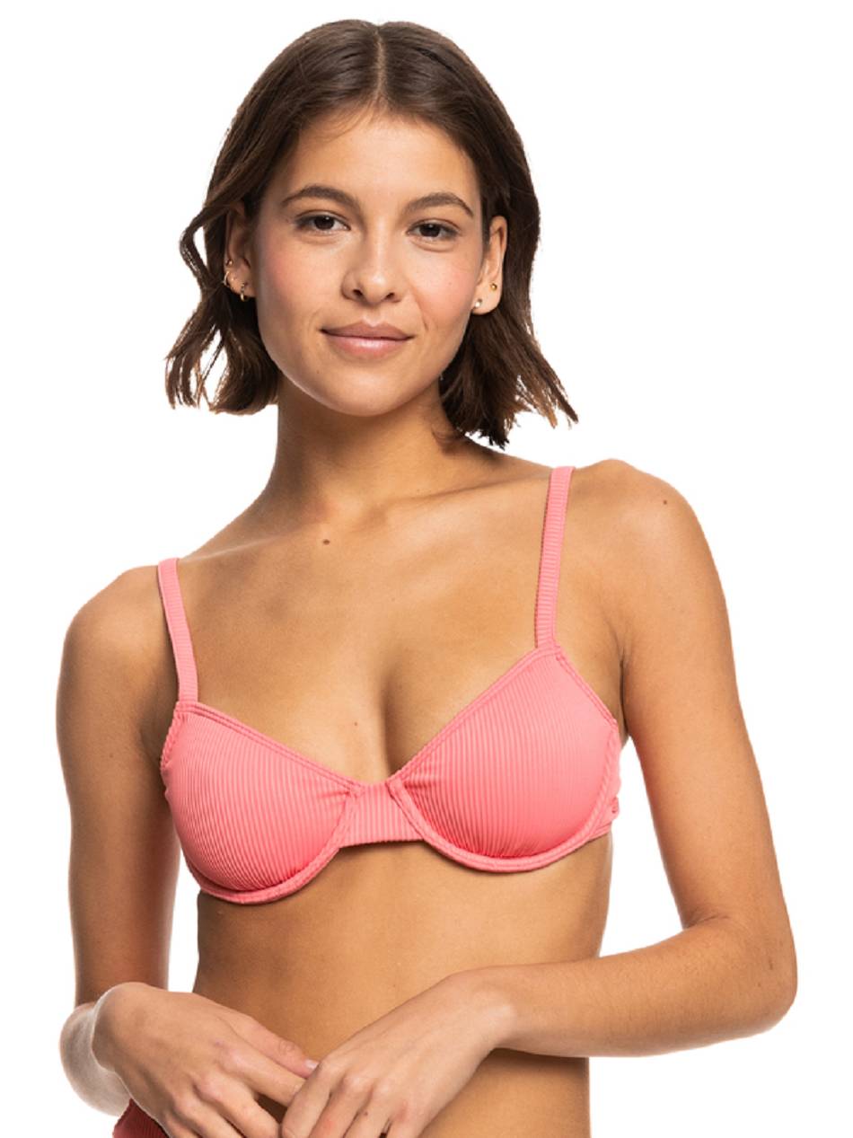 Roxy Love The Muse Ribbed Underwire Women\'s Bikini Tops Rose | SG_LW7558