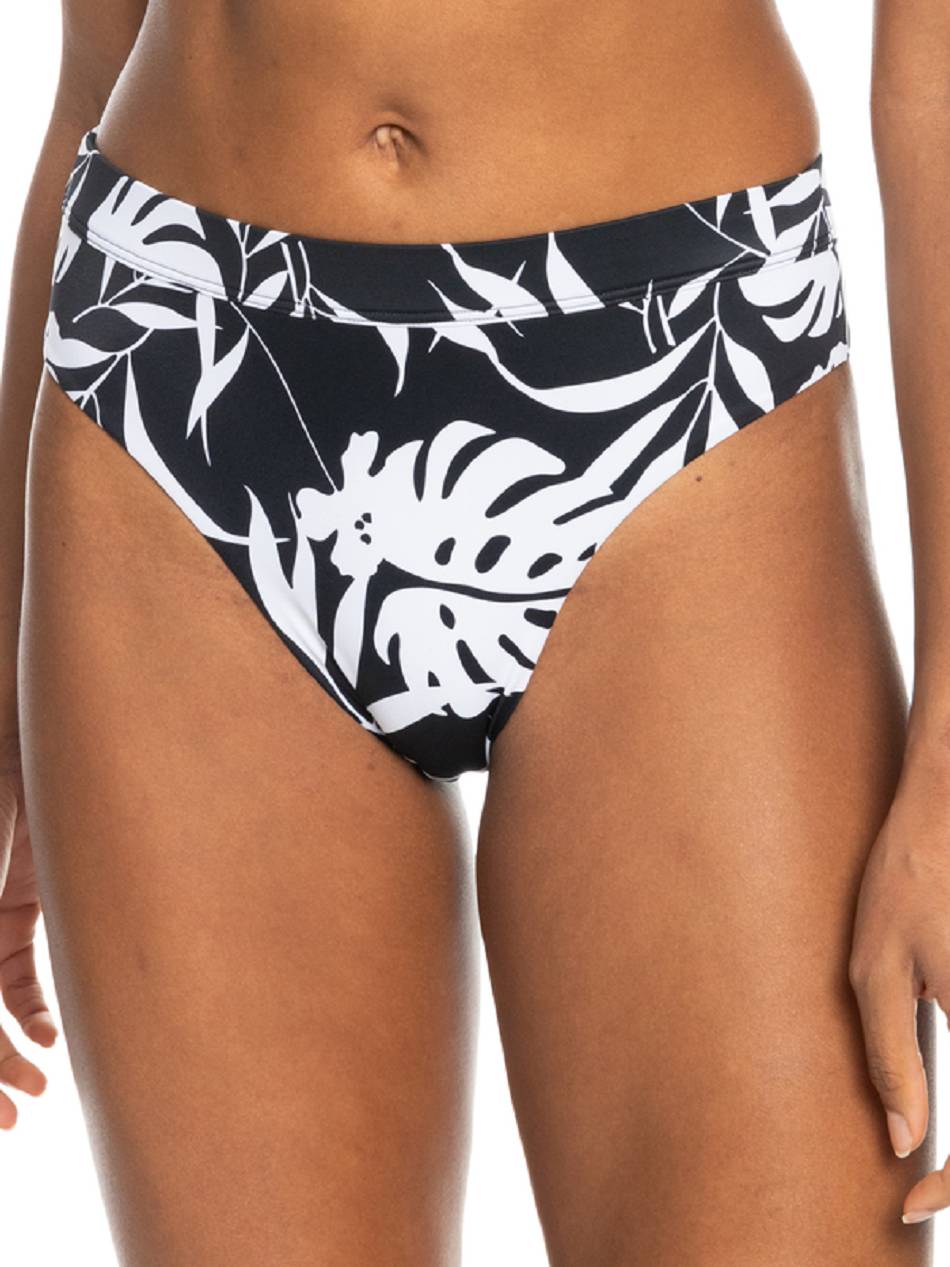 Roxy Love The Shorey Mid-Waist Women\'s Bikinis Dark Grey flower | SG_LW1672