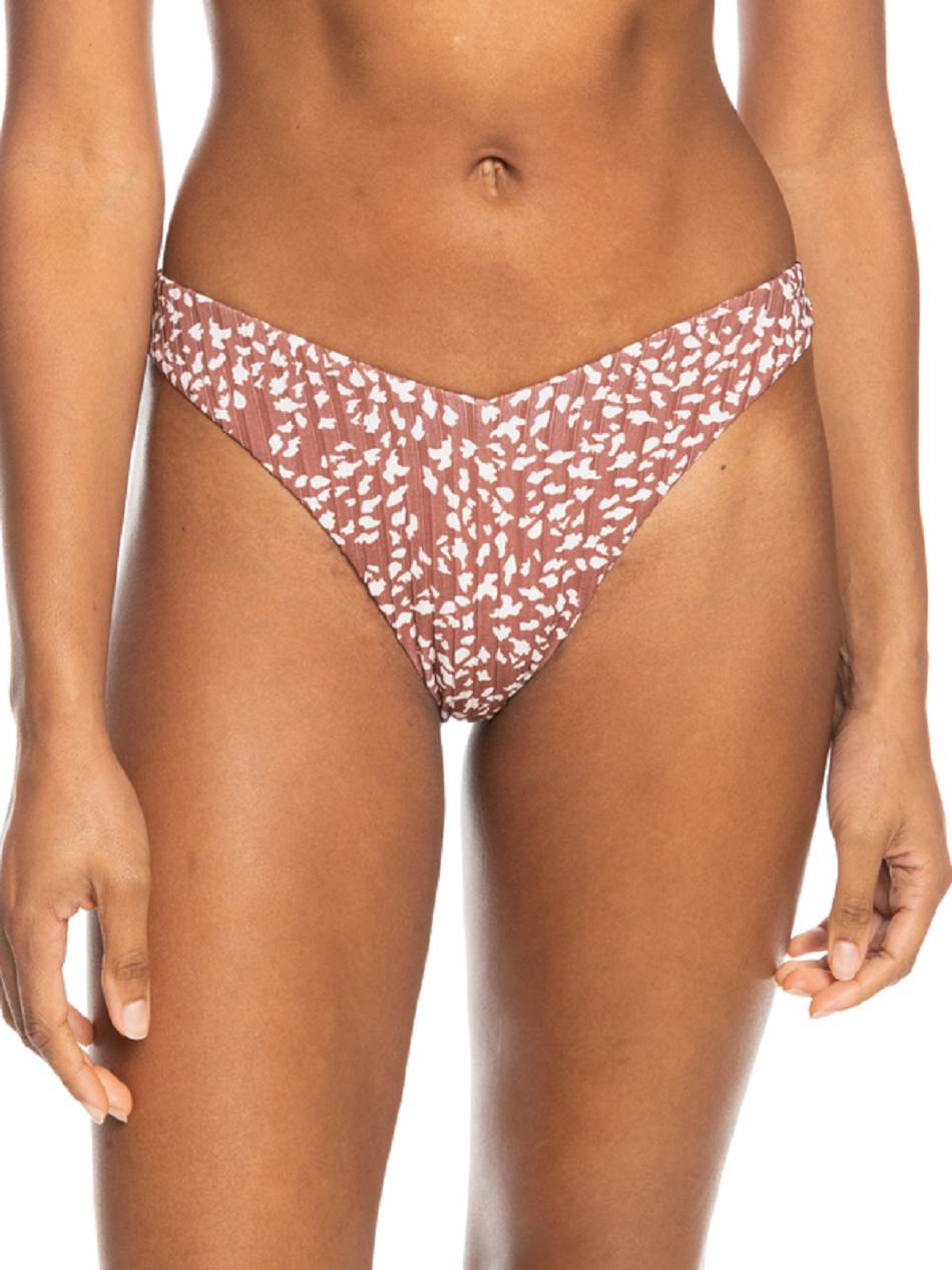 Roxy Love The Sunseeker Printed Rib for Women Women\'s Bikinis Brown | SG_LW5820