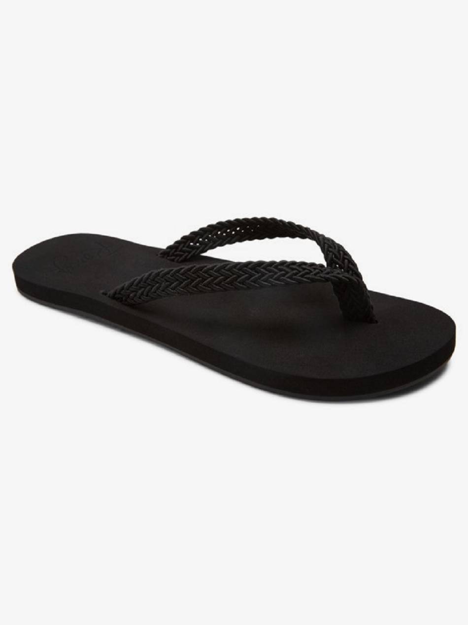 Roxy Malia Women\'s Flip Flops Black | SG_LW8547