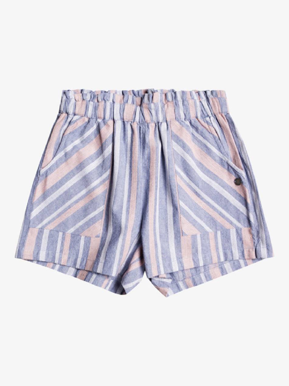 Roxy Medley Soul Elasticized Kids\' Shorts Blue Stripes | SG_LW9527