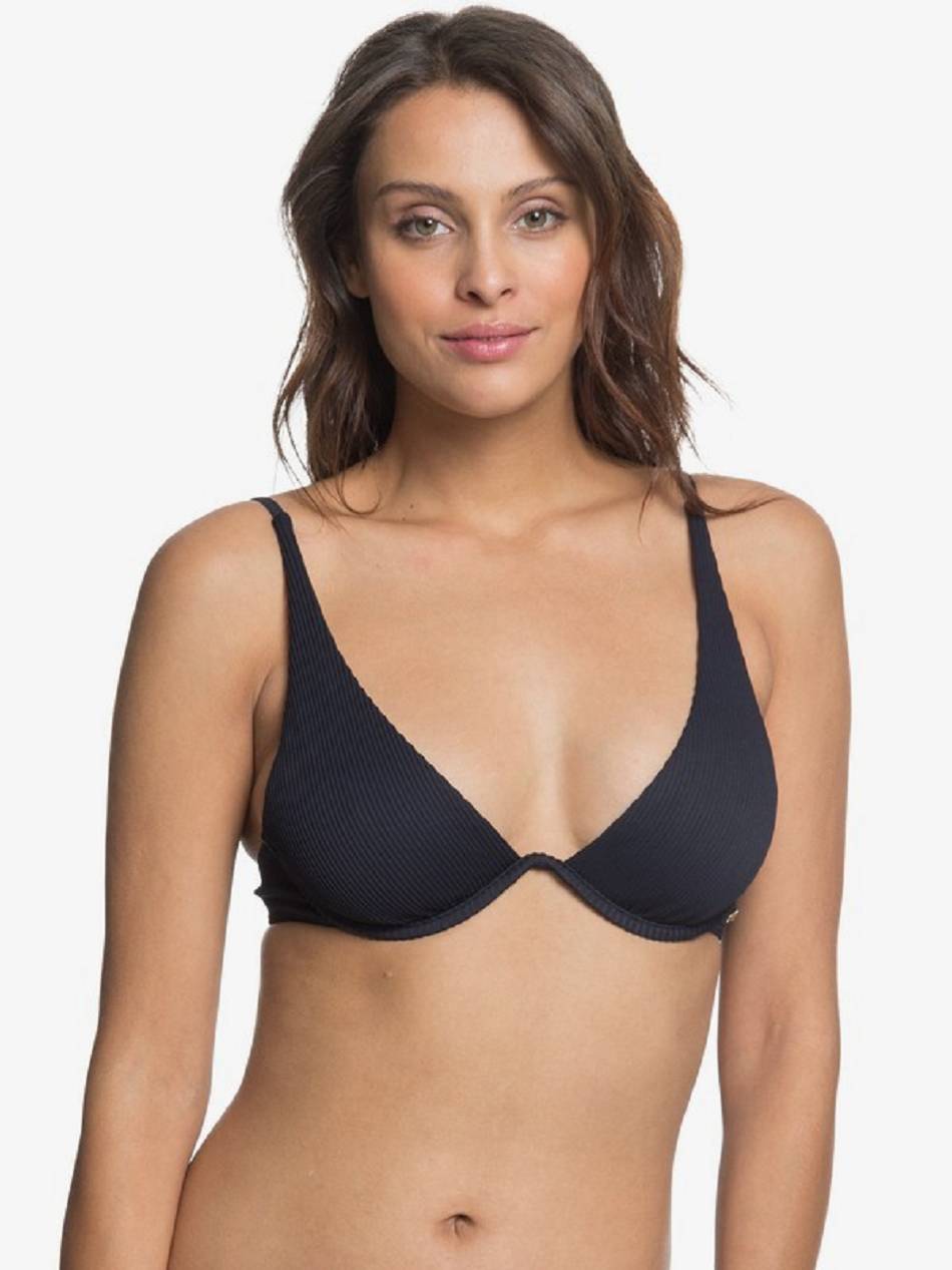 Roxy Mind Of Freedom Underwire Bra Women\'s Bikini Tops Dark Grey | SG_LW3517